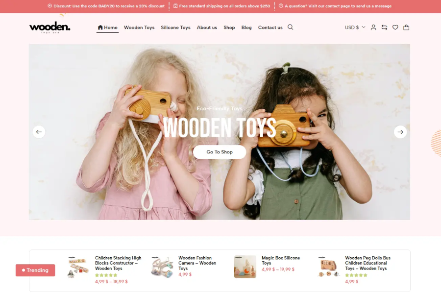 Wooden Toys Pro - statički sajt za online prodaju