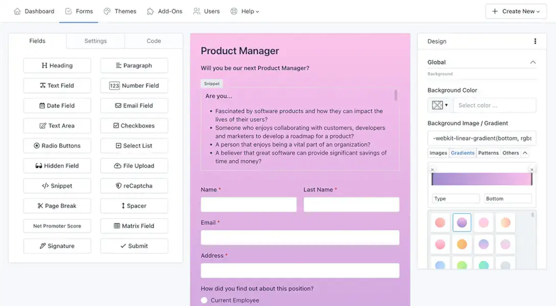 Form builder